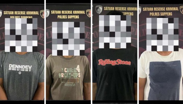 Empat Warga Ditangkap Polisi saat Main Judi Domino di Liliriaja, Uang Rp 1,2 Juta Disita