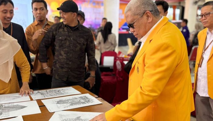 Lomba Sketsa Arsitektur Meriahkan Dies Natalis UNM ke-64, Gedung Phinisi Jadi Objek Utama