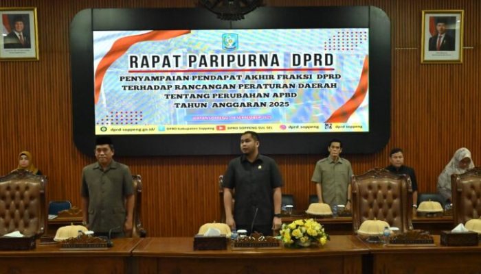 Semua Fraksi DPRD Soppeng Kompak Setujui Ranperda Perubahan APBD 2025