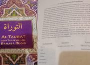 Kontroversi Kitab Taurat Bahasa Bugis, Publik Minta Distribusi Dihentikan